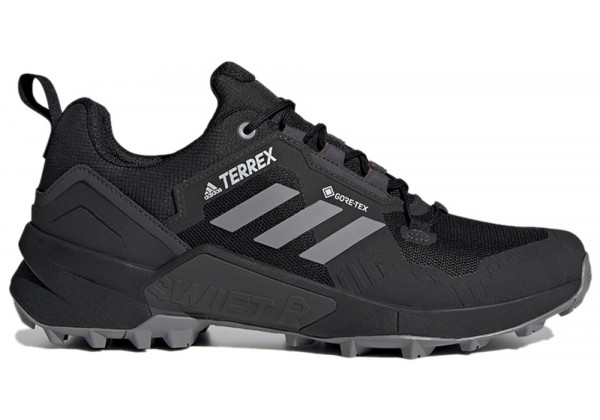 Кроссовки Adidas Terrex Swift R3 Gore-Tex черные с серым